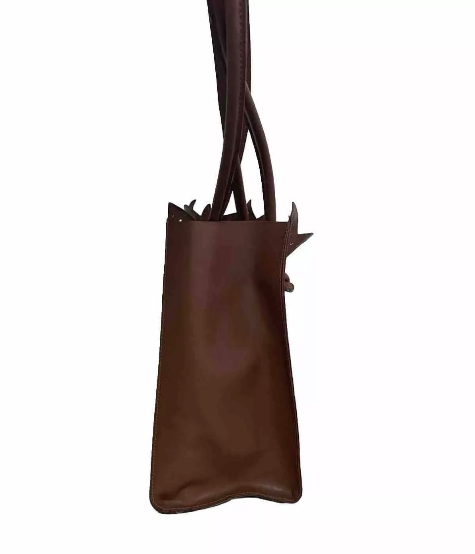 BORSA ARTIGIANALE MARRONE IN PELLE