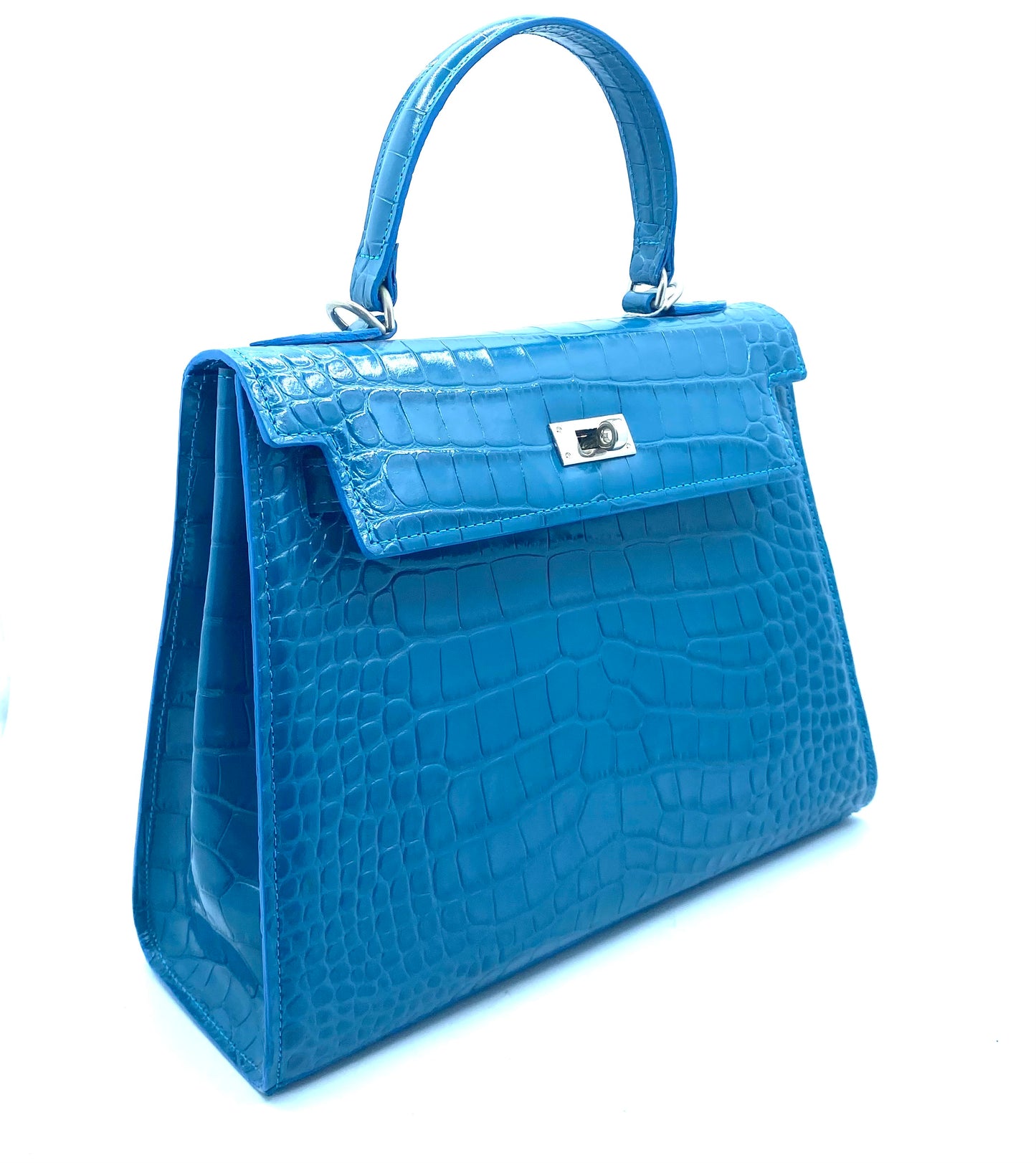 Borsa a Mano Artigianale Blu