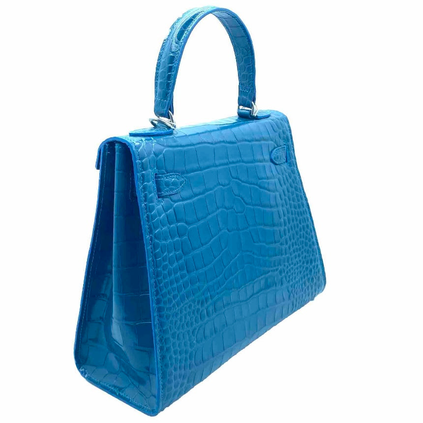 Borsa a Mano Artigianale Blu