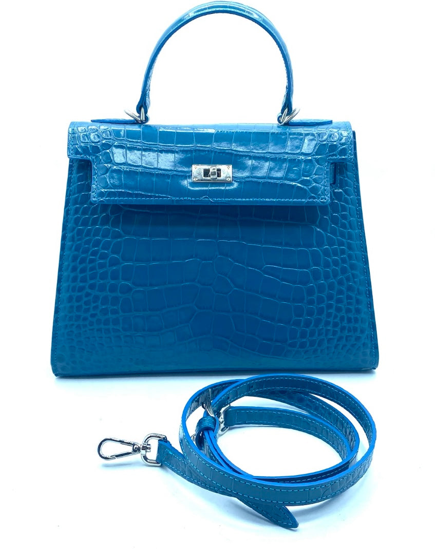 Borsa a Mano Artigianale Blu