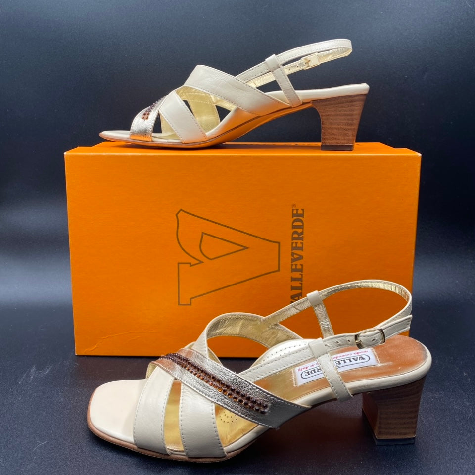 Valleverde Sandali Pelle Avorio/Platino