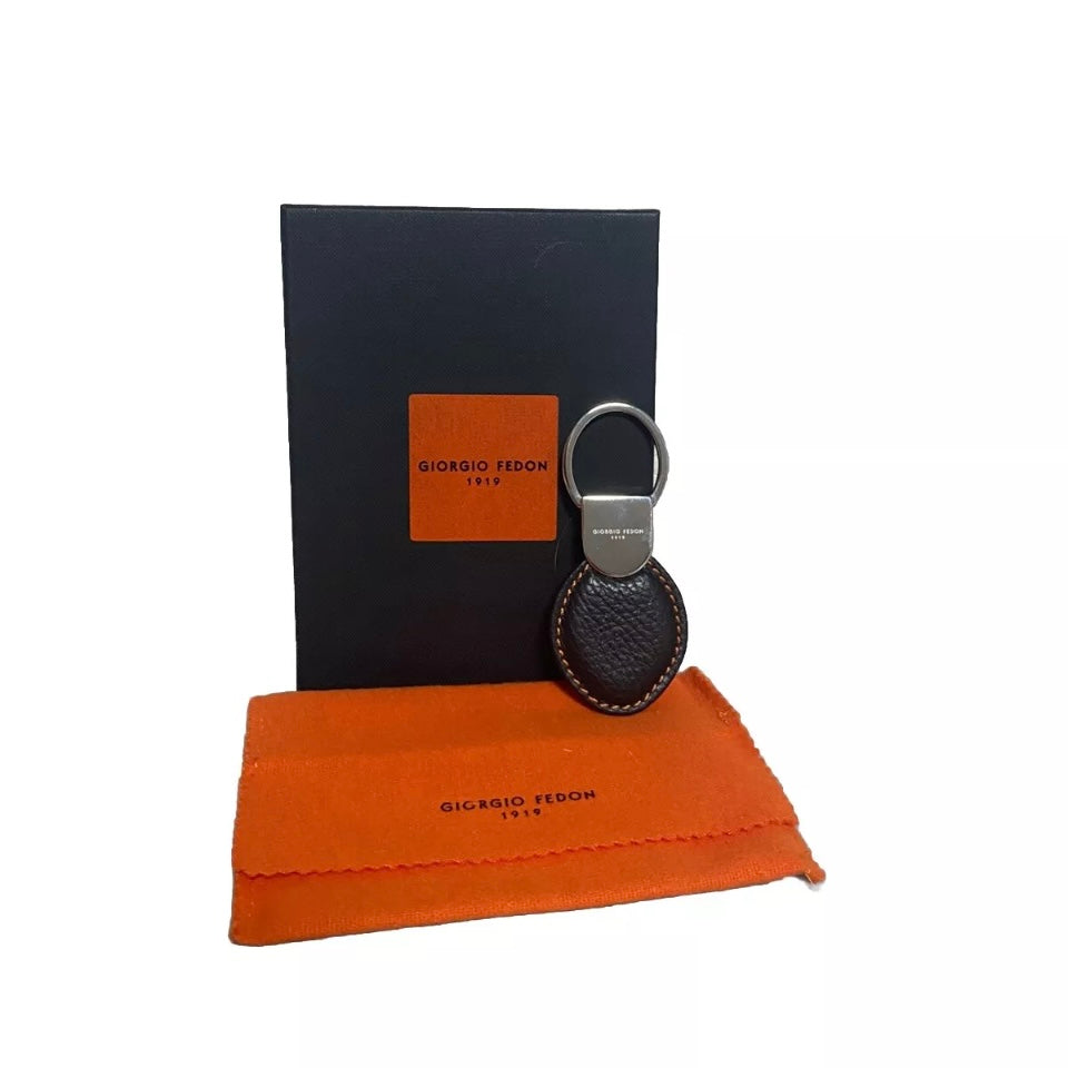 GIORGIO FEDON 1919 PORTACHIAVI IN PELLE NAPPA MARRONE