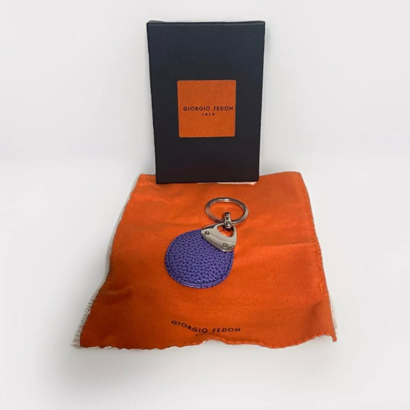 GIORGIO FEDON 1919 PORTACHIAVI IN PELLE NAPPA VIOLA