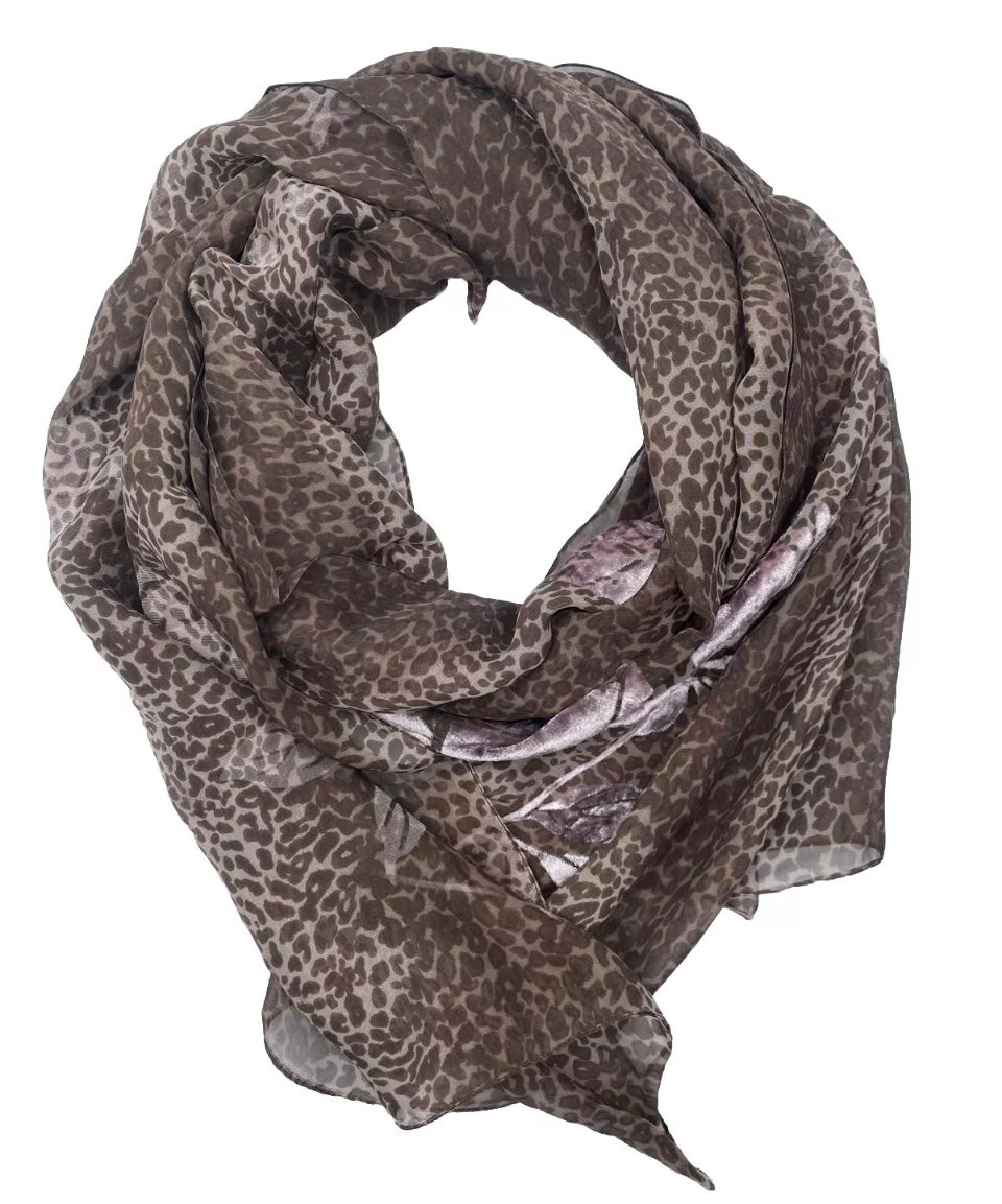 LES COPAINS FOULARD LEOPARDO