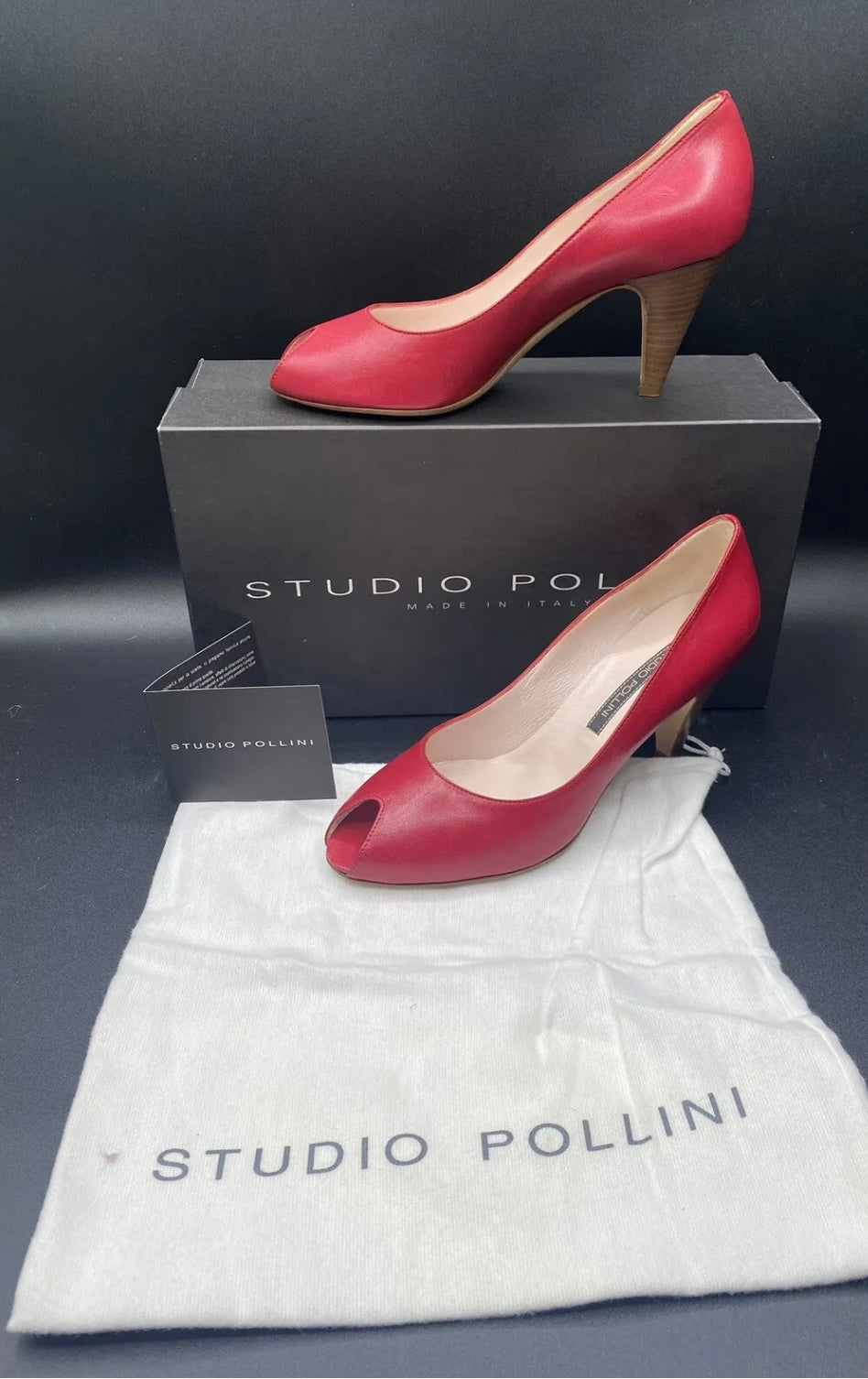 STUDIO POLLINI DECOLLETÈ IN PELLE ROSSO