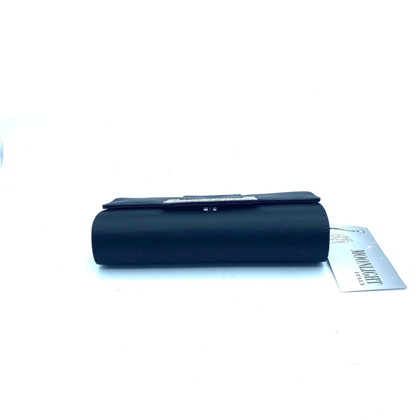 Moonlight Pochette raso Nero Con Strass