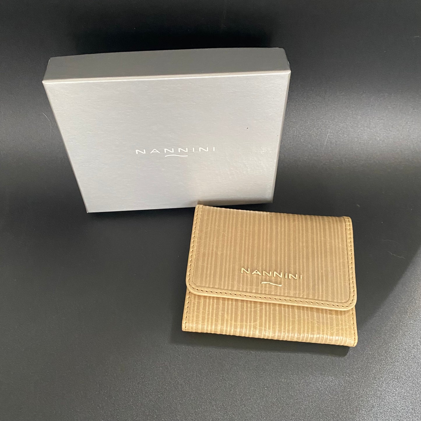 NANNINI PORTAFOGLIO IN PELLE BEIGE O NERO