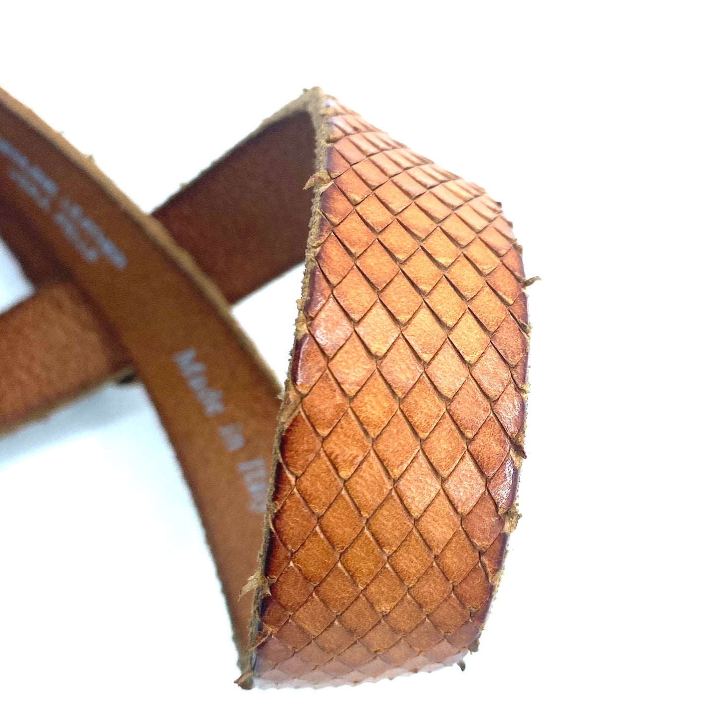 CINTURA ARTIGIANALE VERA PELLE MARRONE