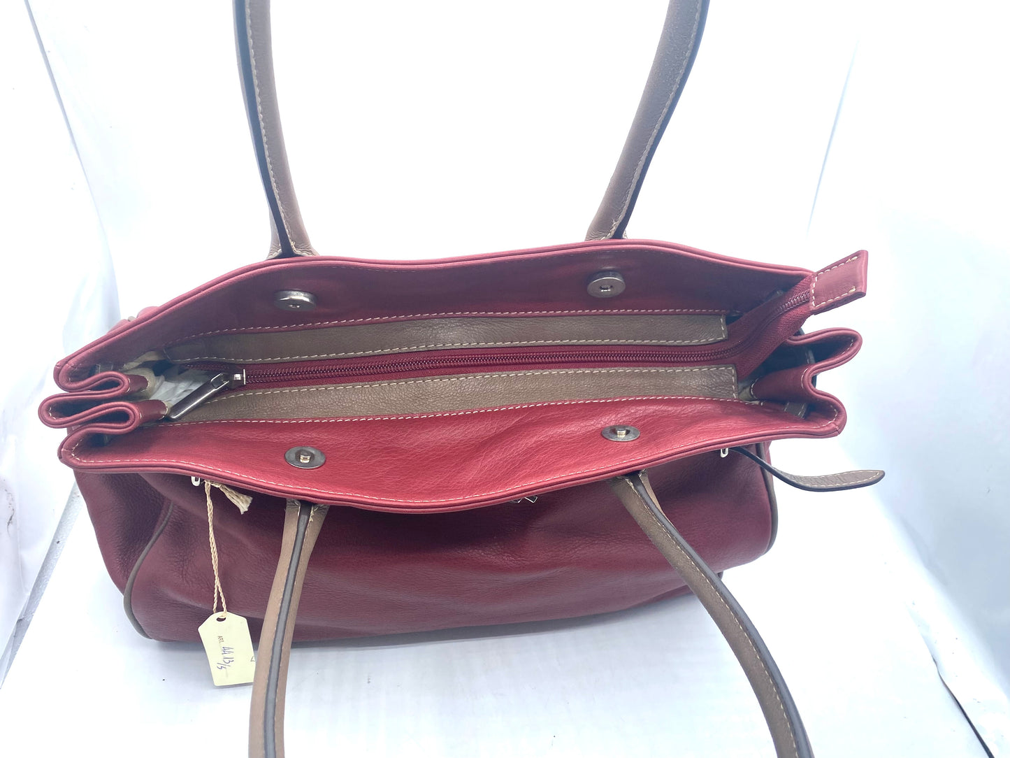 AALLARD MEGÈVE SHOPPING BAG BORDEAUX PELLE