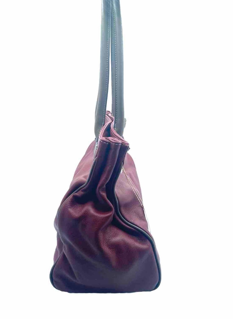 AALLARD MEGÈVE SHOPPING BAG BORDEAUX PELLE