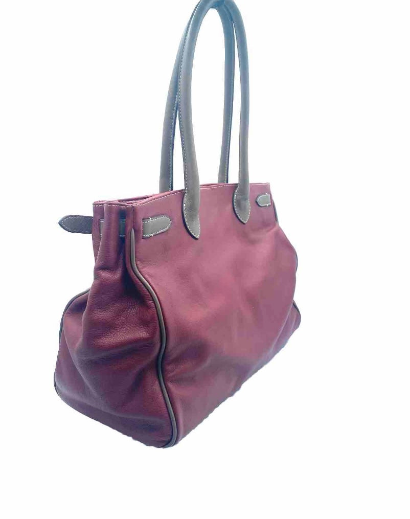 AALLARD MEGÈVE SHOPPING BAG BORDEAUX PELLE