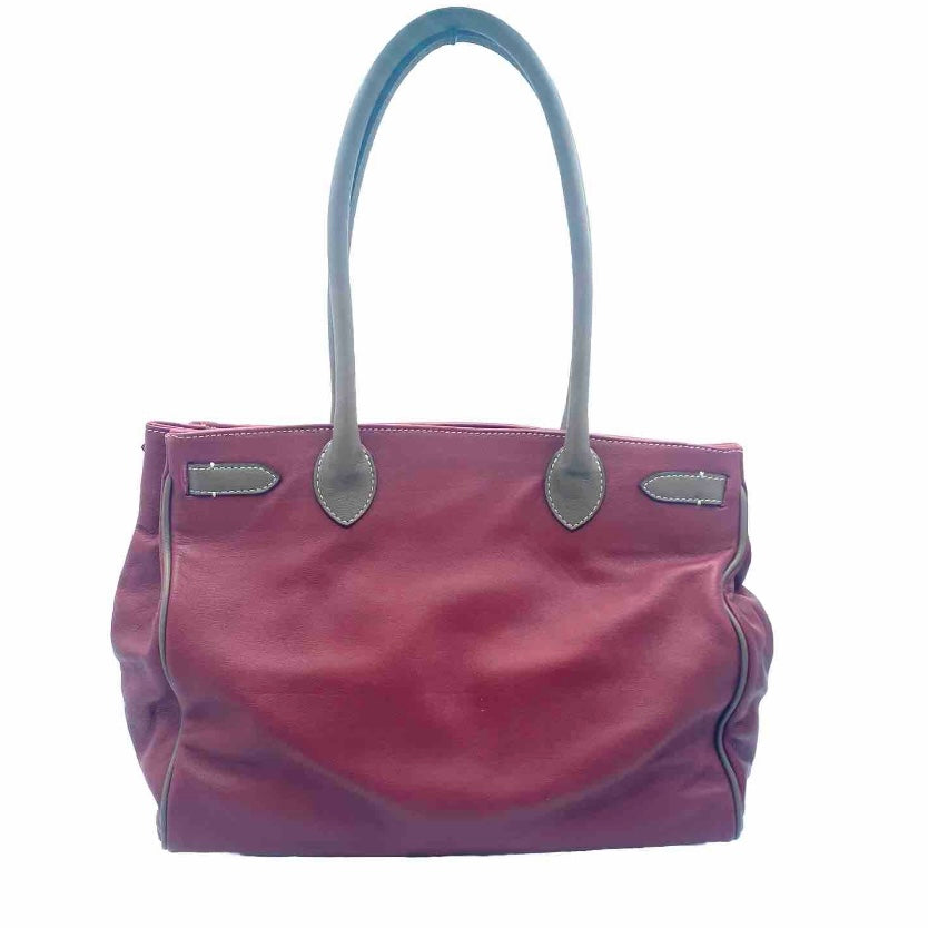 AALLARD MEGÈVE SHOPPING BAG BORDEAUX PELLE