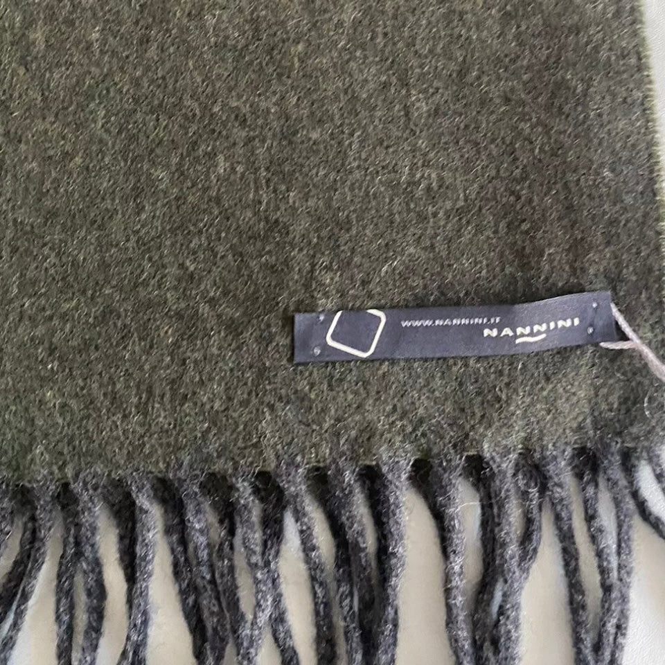 NANNINI SCIARPA LANA VERDE SCURO UNISEX