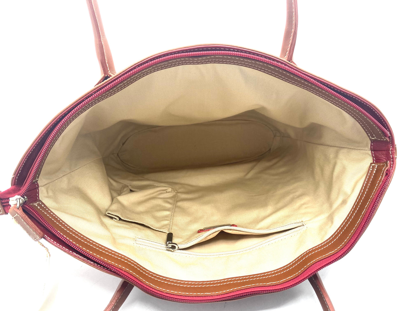 DELL’GA BORSA ROSSA PELLE