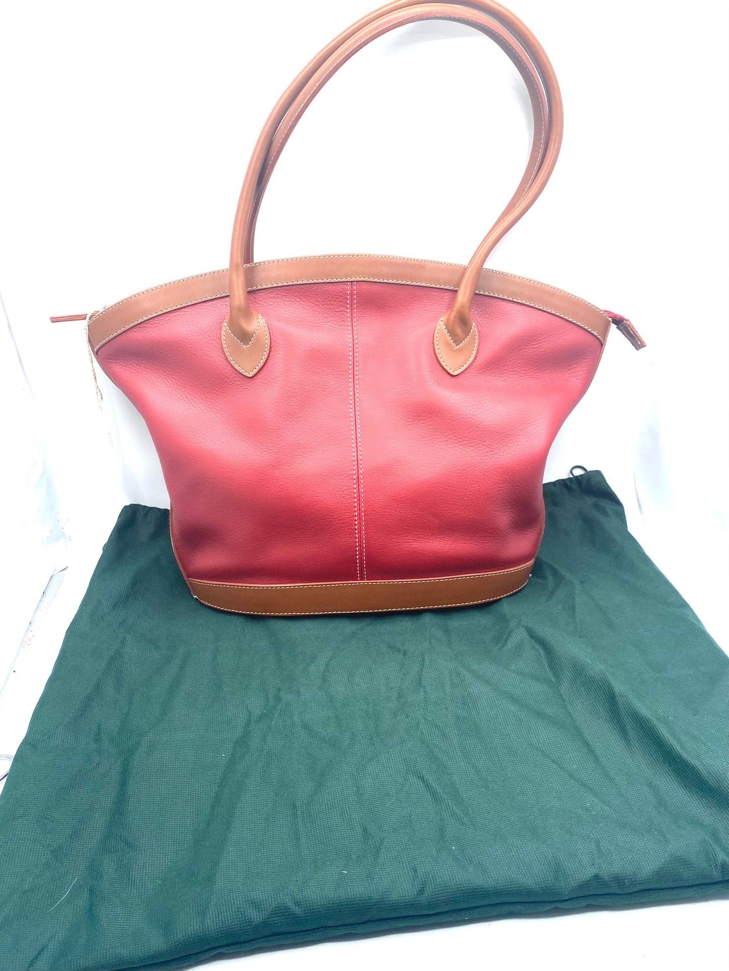 DELL’GA BORSA ROSSA PELLE