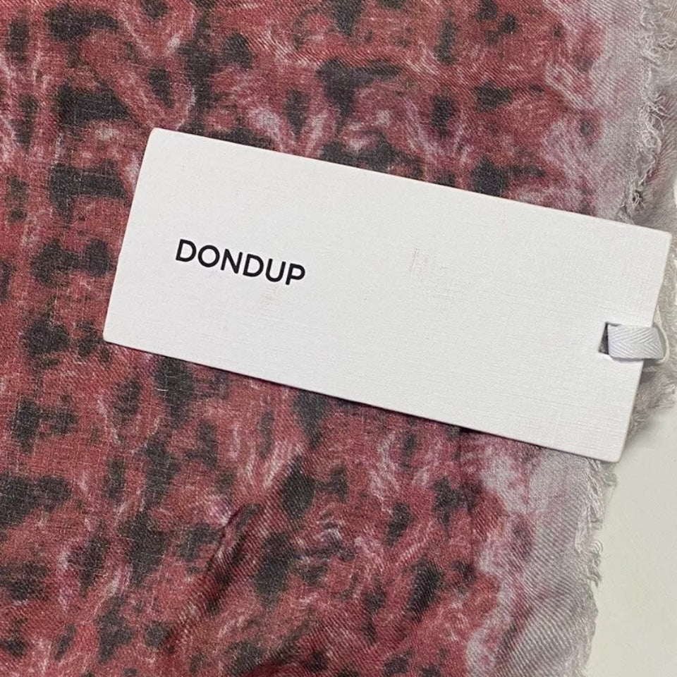 DONDUP SCIARPA MISTO LANA GRIGIO ROSA DONNA