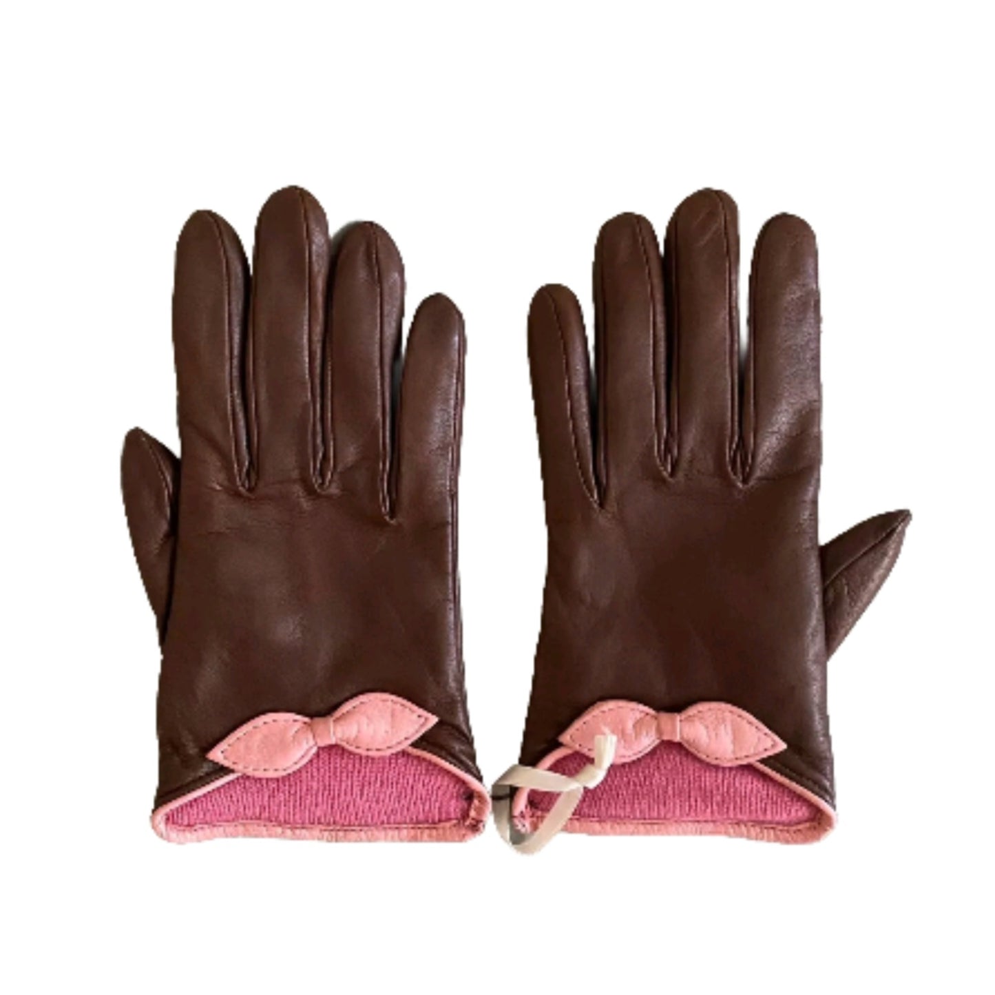 ALPO GUANTI PELLE DONNA FIOCCO ROSA