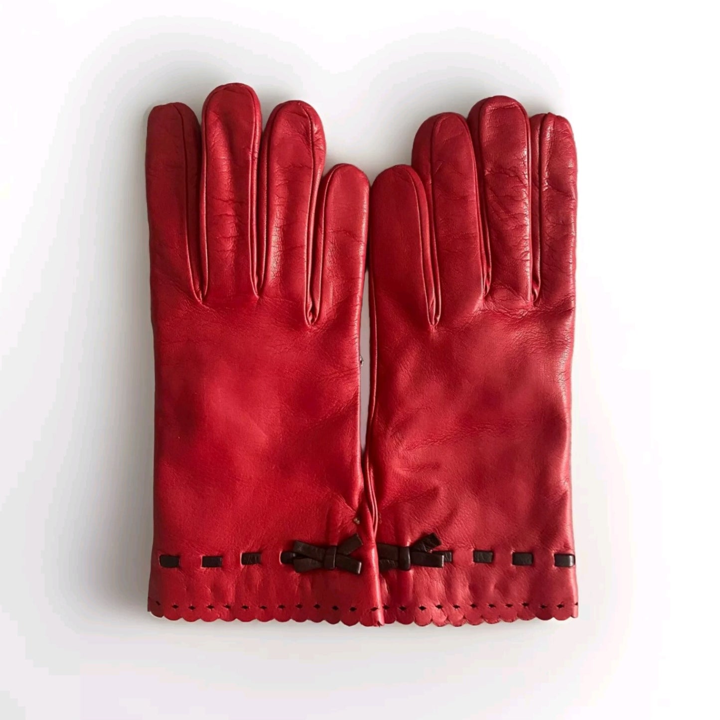 NANNINI GUANTI PELLE DONNA ROSSO