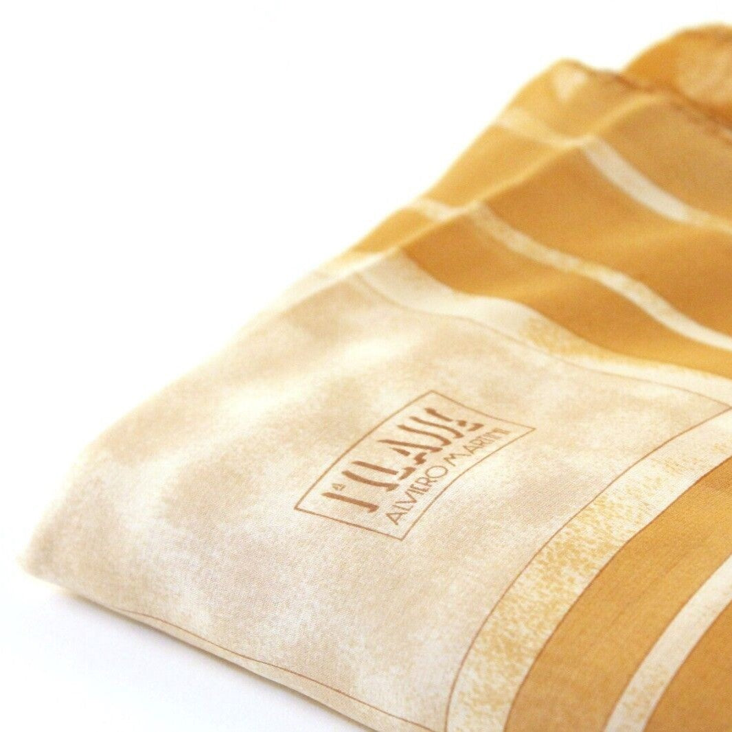 ALVIERO MARTINI 1^ CLASSE FOULARD SETA GEO BEIGE