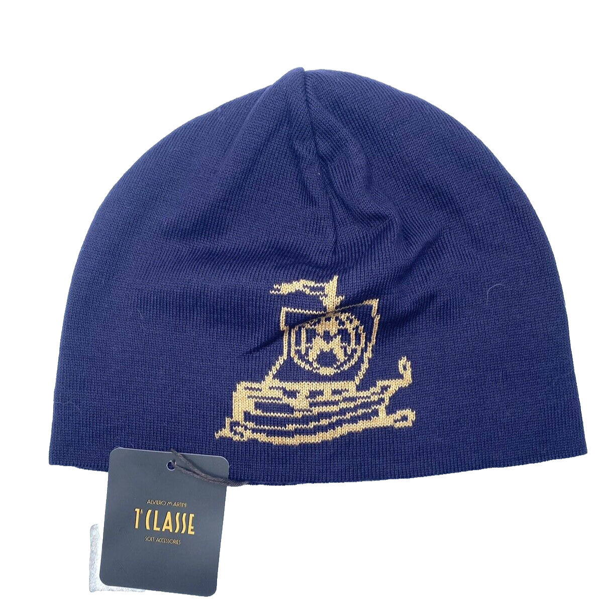 Alviero Martini 1^ Classe Cappello Cuffia Blu Navy Unisex