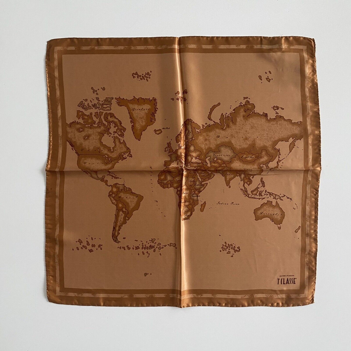 Alviero Martini 1^ Classe Foulard Bandana Geo bordeau in seta