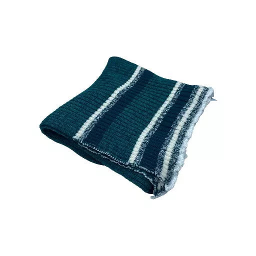 DONDUP SCIARPA MISTO LANA RIGHE VERDE UNISEX