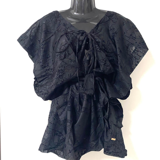 ALVIERO MARTINI 1^ CLASSE PONCHO MARE COPRICOSTUME DONNA NERO