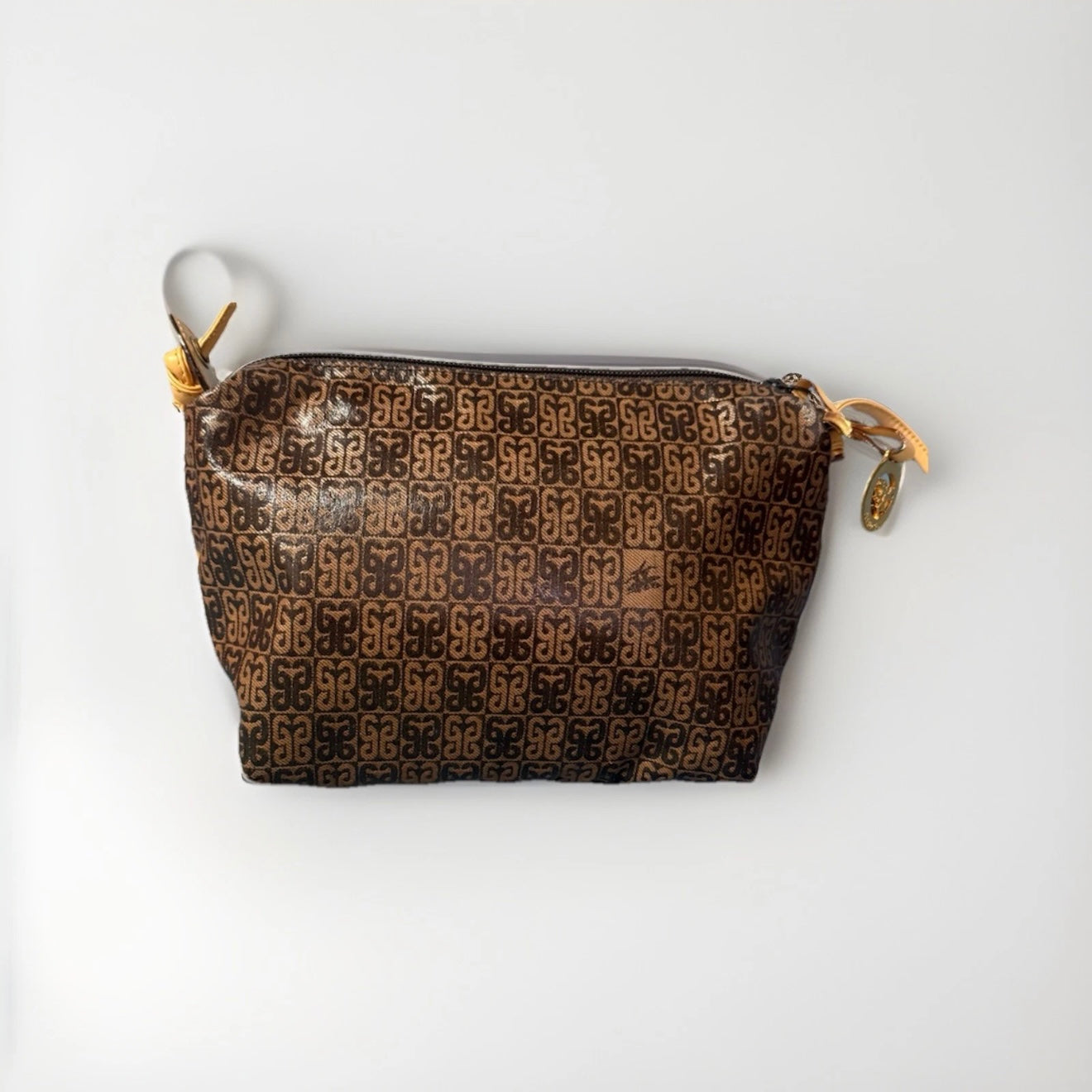 PIERO GUIDI TRACOLLA SMALL LINEA  MONOGRAM MARRONE