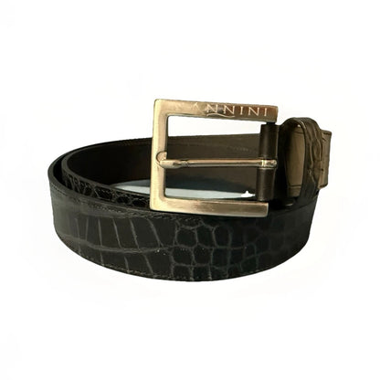 NANNINI CINTURA PELLE DA UOMO NERA COCCO