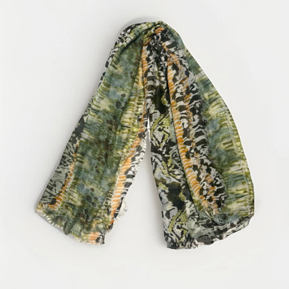 120 % LINO SCIARPA DONNA  UNISEX MOTIVO ASTRATTO