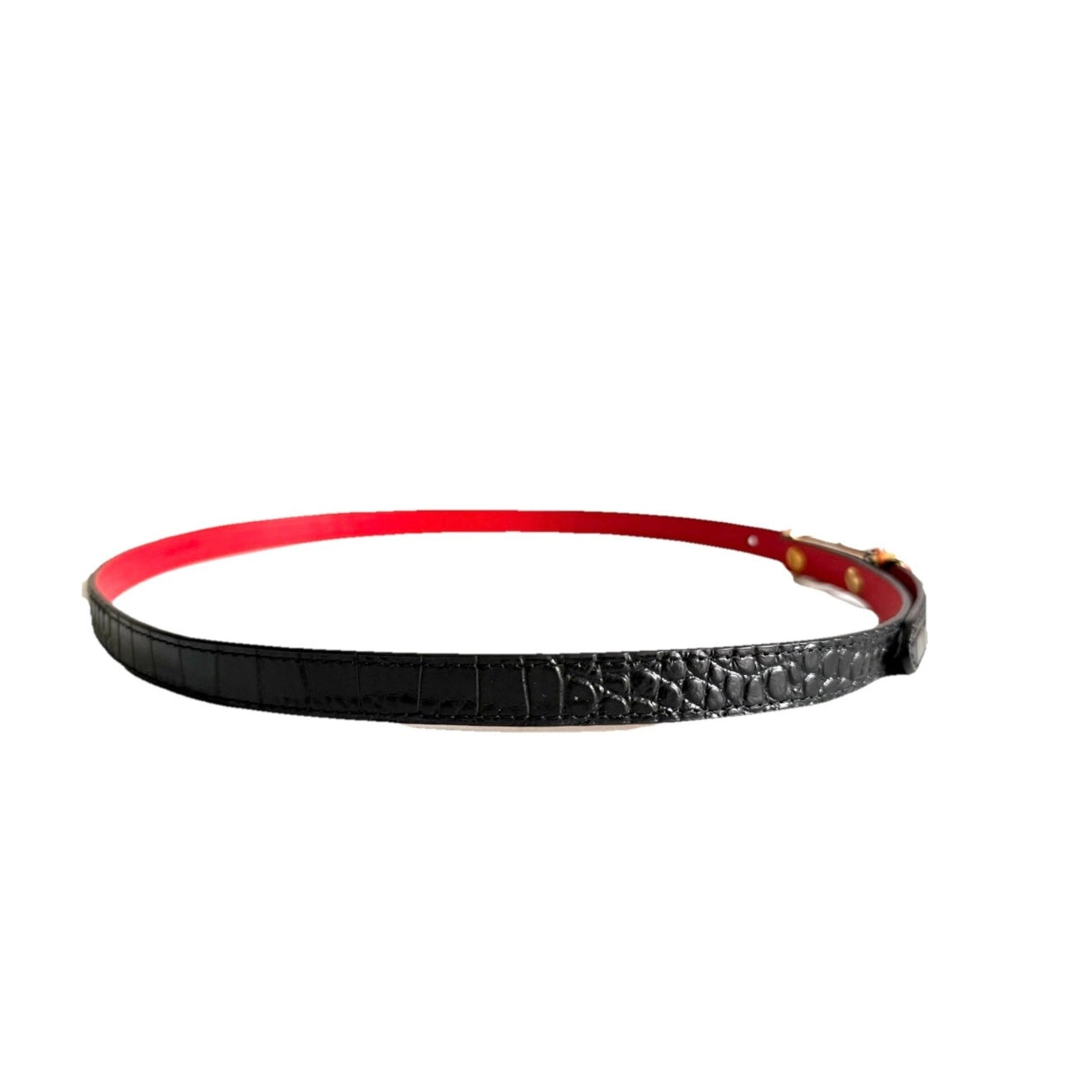 Aquascutum Cintura Donna Reversibile Nero/Rosso