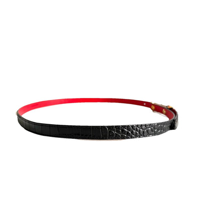 Aquascutum Cintura Donna Reversibile Nero/Rosso
