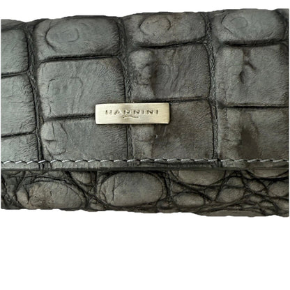 NANNINI PORTA CHIAVI DONNA IN PELLE STAMPA COCCO GRIGIO