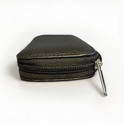 PORTACHIAVI ARTIGIANALE VERA PELLE NERO