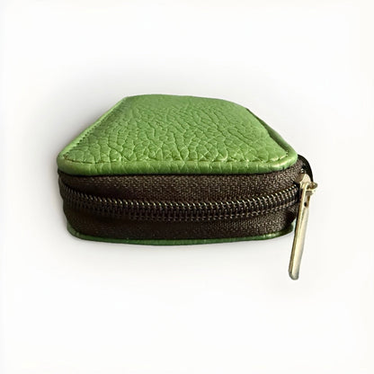 PORTACHIAVI ARTIGIANALE VERA PELLE VERDE