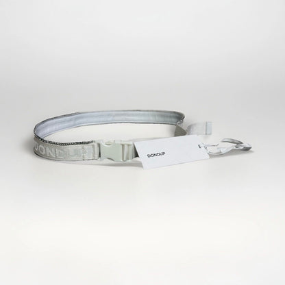 DONDUP CINTURA DONNA TESSUTO E STRASS LOGATO BIANCO