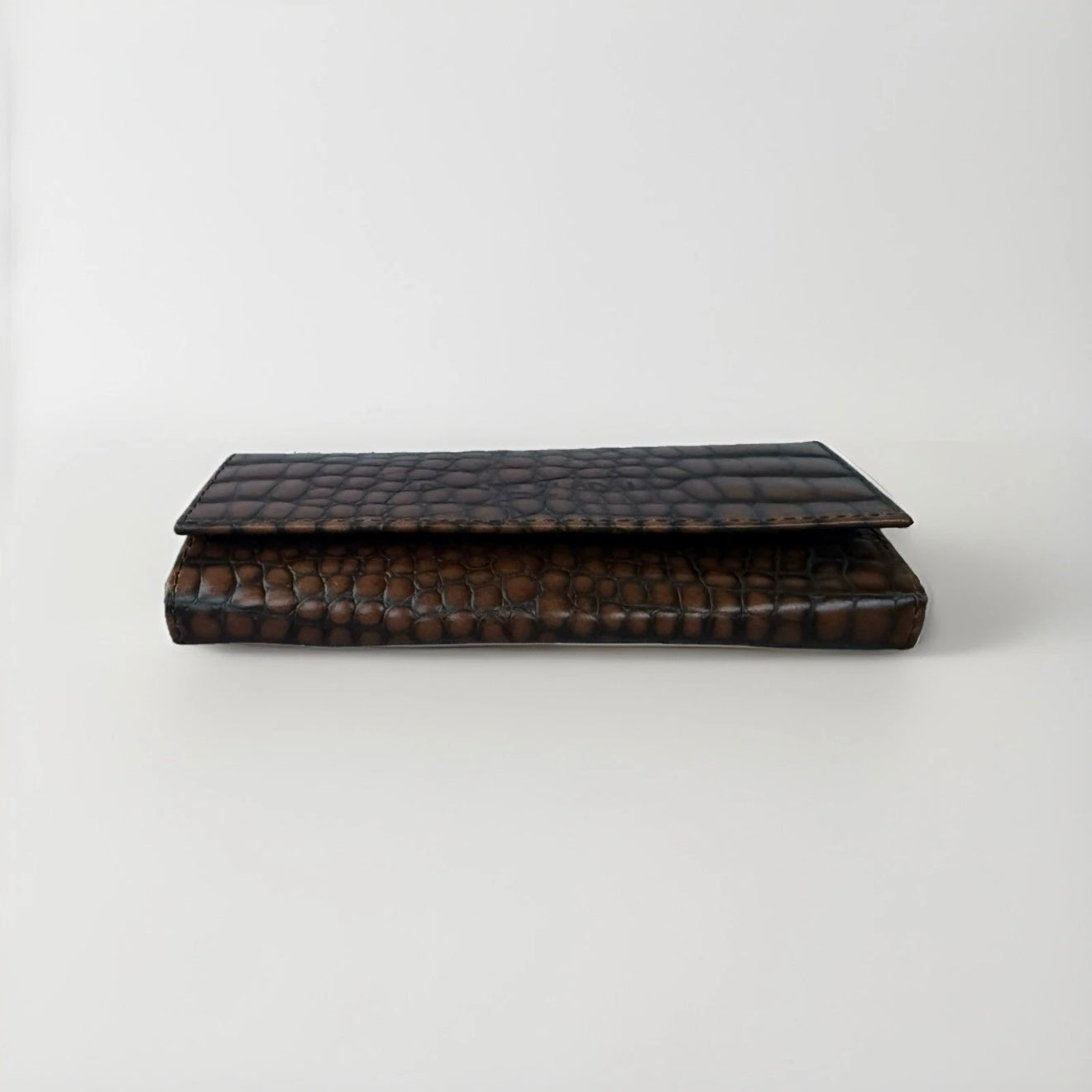 NANNINI PORTA CHIAVI DONNA IN PELLE STAMPA COCCO MARRONE