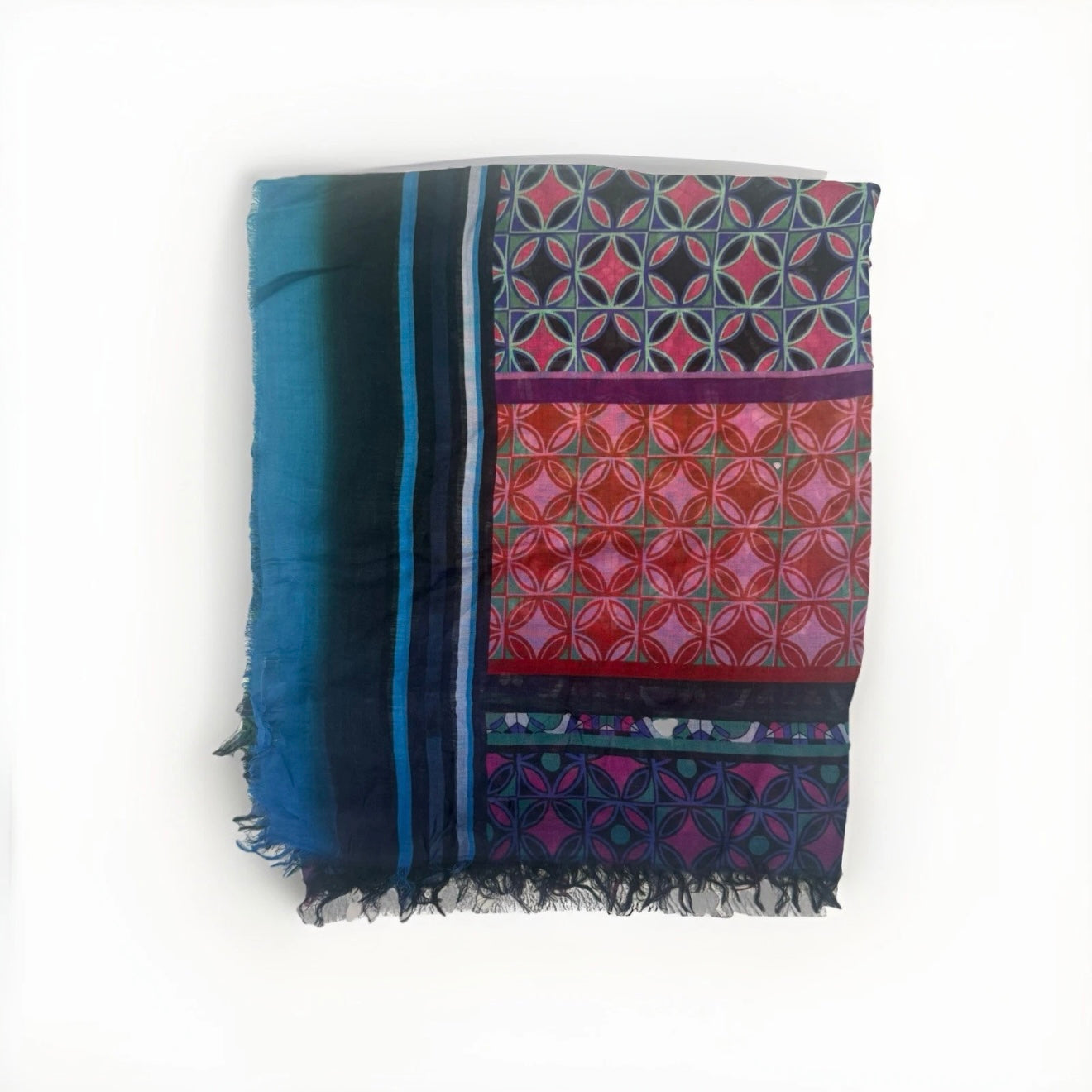 BOY LOST SCIARPA FANTASIA GEOMETRICA MULTICOLORE