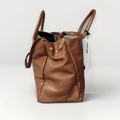 HALFPAST8 MILANO BORSA A MANO / SPALLA VERA PELLE MARTELLATA MARRONE