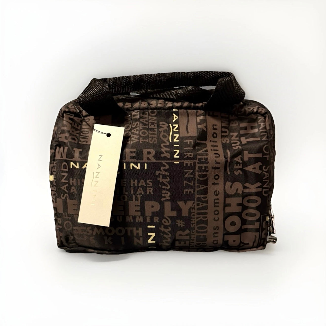 NANNINI BEAUTY CASE BIANCO MARRONE NERO