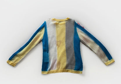 NINA RICCI MAGLIONE TRAFORATO MULTICOLORE MISTO MOHAIR