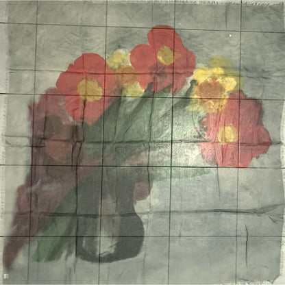 SCIARPA ARTIGIANALE DONNA STAMPA FLOREALE