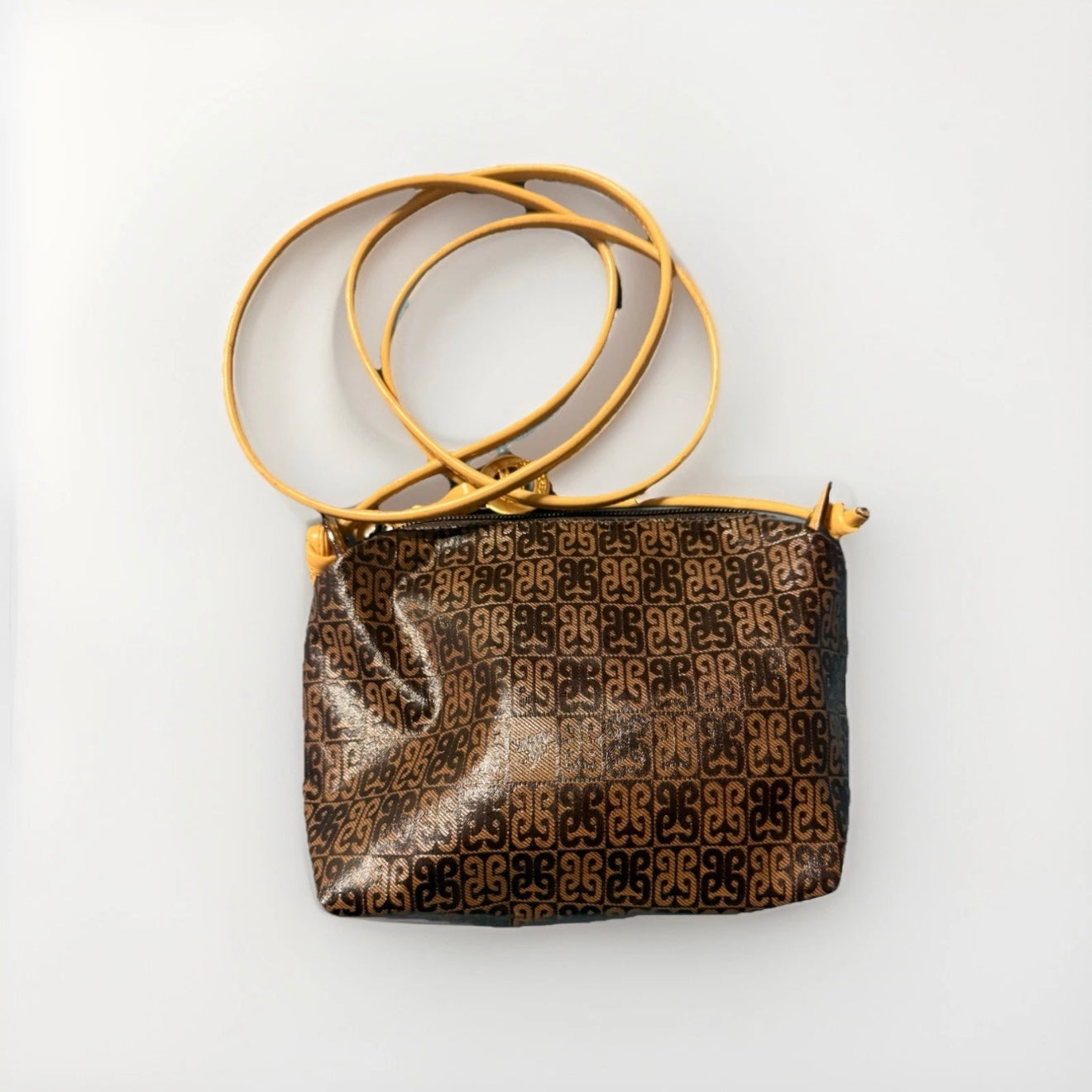 PIERO GUIDI TRACOLLA SMALL LINEA  MONOGRAM MARRONE