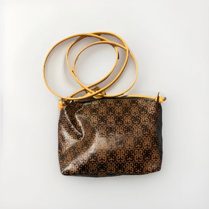 PIERO GUIDI TRACOLLA SMALL LINEA  MONOGRAM MARRONE