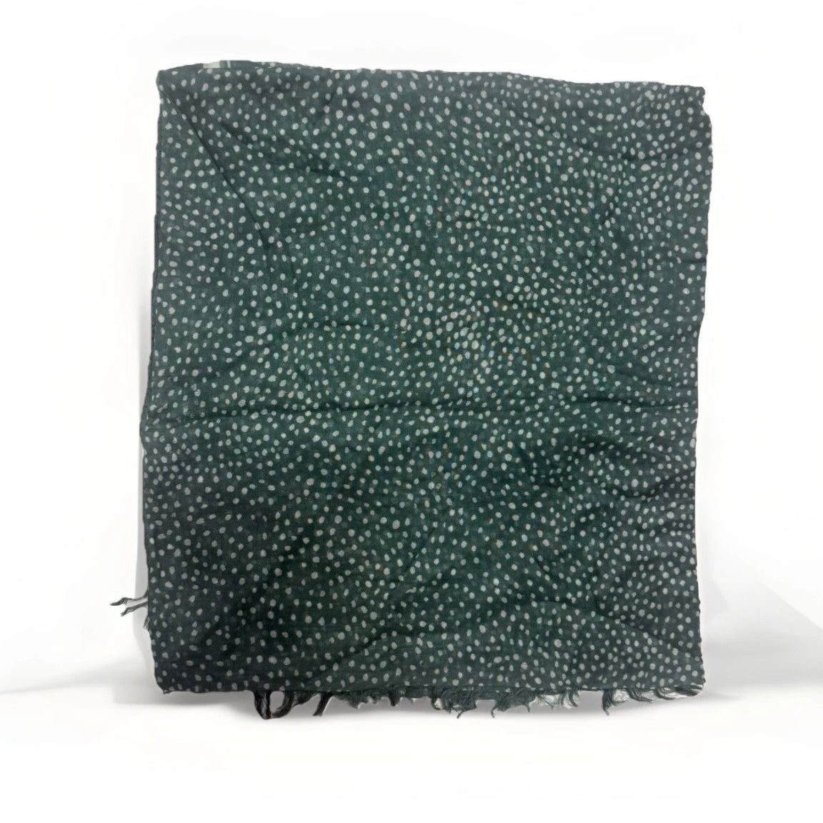 KLEIN BASEL SCIARPA UNISEX VERDE FANTASIA POIS BIANCHI