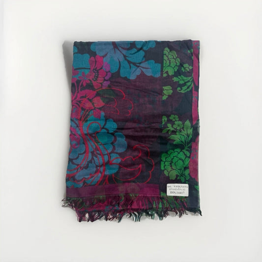 SCIARPA ARTIGIANALE DI DAMPIOBARIO DONNA REVERSIBILE MULTICOLORE