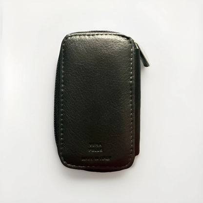 PORTACHIAVI ARTIGIANALE VERA PELLE NERO