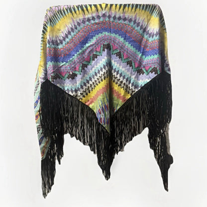 MALA ALISHA SCIARPA SCIALLE TRIANGOLARE REVERSIBILE IN SETA