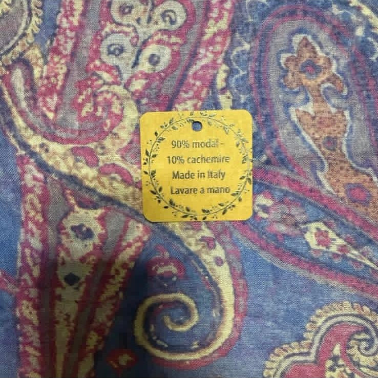 SCIARPA ARTIGIANALE UNISEX PAISLEY