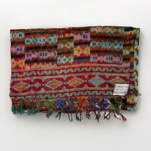 SCIARPA ARTIGIANALE REVERSIBILE MULTICOLORE